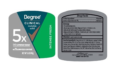 Label (Degree Clinical Invisible Solid Intense Fresh 96h Antiperspirant Deodorant   Artwork)